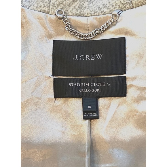 J.Crew Stadium Cloth Chateau Parka Coat by Nello Gori Wool Gray Size 10 NWOT - Picture 6 of 8